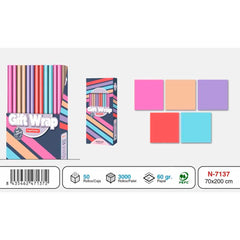 EXPOSITOR 50 ROLLOS PAPEL REGALO 70X200 COLORES LISOS SURTI | ANGEL EUROPA | ENVASE 50 UDS. UNIDAD | 8435462471372