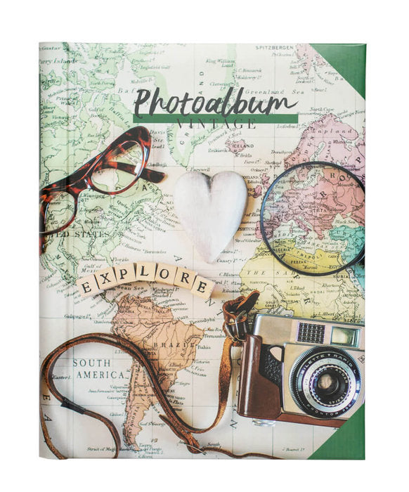 ALBUM FOTO 24X32CM 30 PAGINAS AUTOADHESIVAS TRAVEL VINTAGE | 1 UNIDADES | (GRUPO ERIK EDITORES)