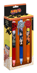 SET 3 BOLIGRAFOS NARUTO | KIDS LICENSING | ENVASE 12 UDS. UNIDAD | 8435507887670