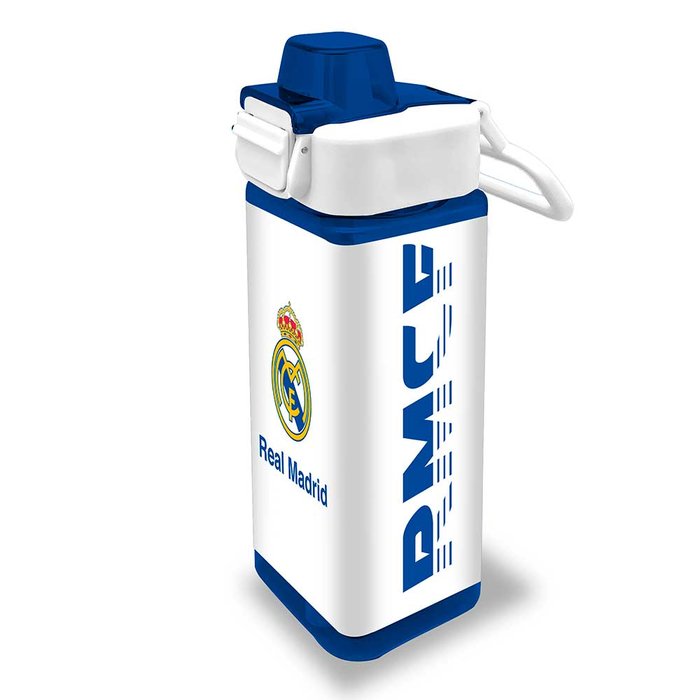 BOTELLA PP CUADRADA 500ML REAL MADRID | KIDS LICENSING | 1 UNIDAD | 8435507889230
