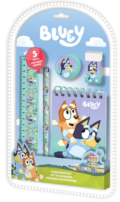 SET DE PAPELERIA 5PCS BLUEY | KIDS LICENSING | 1 UNIDAD | 8435507889421