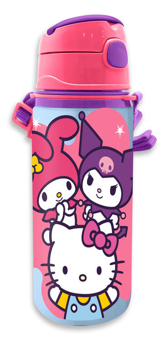 CANTIMPLORA ALUMINIO CON ASA 600ML CDU HELLO KITTY & FRIEND | KIDS LICENSING | 1 UNIDAD | 8435507891653