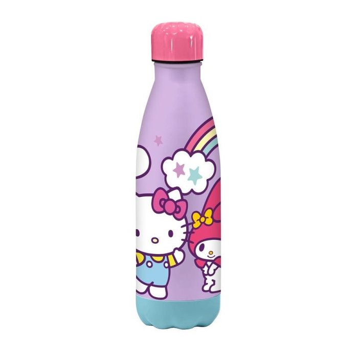 BOTELLA ACERO INOXIDABLE 500ML HELLO KITTY & FRIENDS | KIDS LICENSING | 1 UNIDAD | 8435507891684