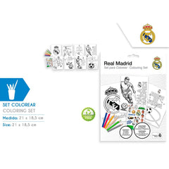 SET DE COLOREAR CON STICKERS REAL MADRID | KIDS LICENSING | ENVASE 24 UDS. UNIDAD | 8435507892926