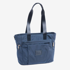 BOLSO SHOPPER CERRADO CON CREMALLERA JENNA AZUL 33X26,5CM | MATTIES | 1 UNIDAD | 8435547244471