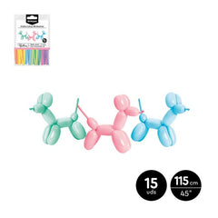 BOLSA 15 GLOBOS LATEX MOLDEABLE COLOR SURTIDO PASTEL | AMBER MOOD OH YEAH | 1 UNIDAD | 28435557713060