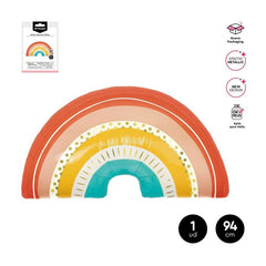 GLOBO POLIAMIDA FORMA ARCOIRIS BOHO 94X60CM APTO HELIO | AMBER MOOD OH YEAH | ENVASE 12 UDS. UNIDAD | 8435557717187