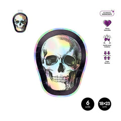 PLATO LLANO FORMA CALAVERA 18X23CM CARTON 6 UDS | AMBER MOOD OH YEAH | 1 UNIDAD | 8435557718139