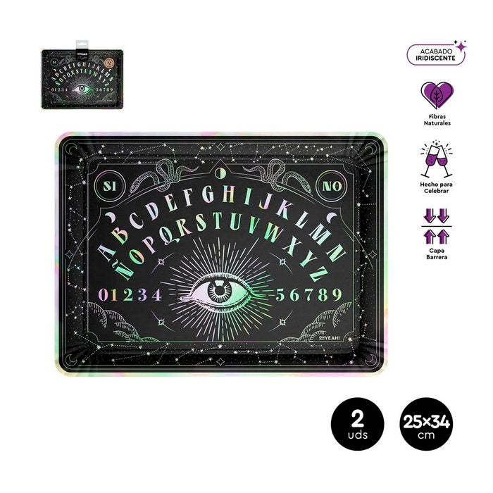 SET 2UDS BANDEJA RECTANGULAR OUIJA 25X34CM CARTON | AMBER MOOD OH YEAH | 1 UNIDAD | 8435557718160