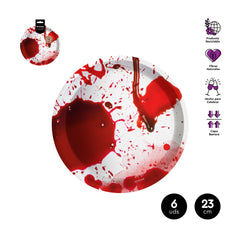 SET 6 UDS PLATO LLANO SANGRE 23CM CARTON | AMBER MOOD OH YEAH | 1 UNIDAD | 8435557719204