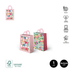 BOLSA FELIZ DIA MAMA FLORAL SURRIDA 18X10X24 CM | AMBER MOOD OH YEAH | 1 UNIDAD | 8435557726103