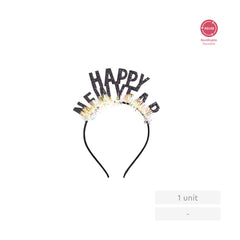 DIADEMA HAPPY NEW YEAR NEGRA ESPUMILLON 1UD | AMBER MOOD OH YEAH | ENVASE 12 UDS. UNIDAD | 28435557735734