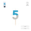 Vela Nº5 Bicolor Azul Plata 7 cm Amber Mood Oh Yeah