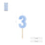 Vela Nº3 Borde Relieve Azul 6 cm AMBER Mood OH YEAH