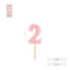 Vela Nº2 Borde Relieve Rosa 6 cm Amber Mood Oh Yeah