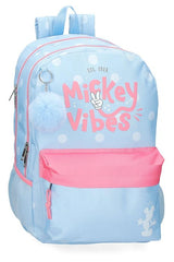 MOCHILA DOS COMPARTIMENTOS MICKEY VIBES 44CM ADAP CARRO | JOUMMA BAGS