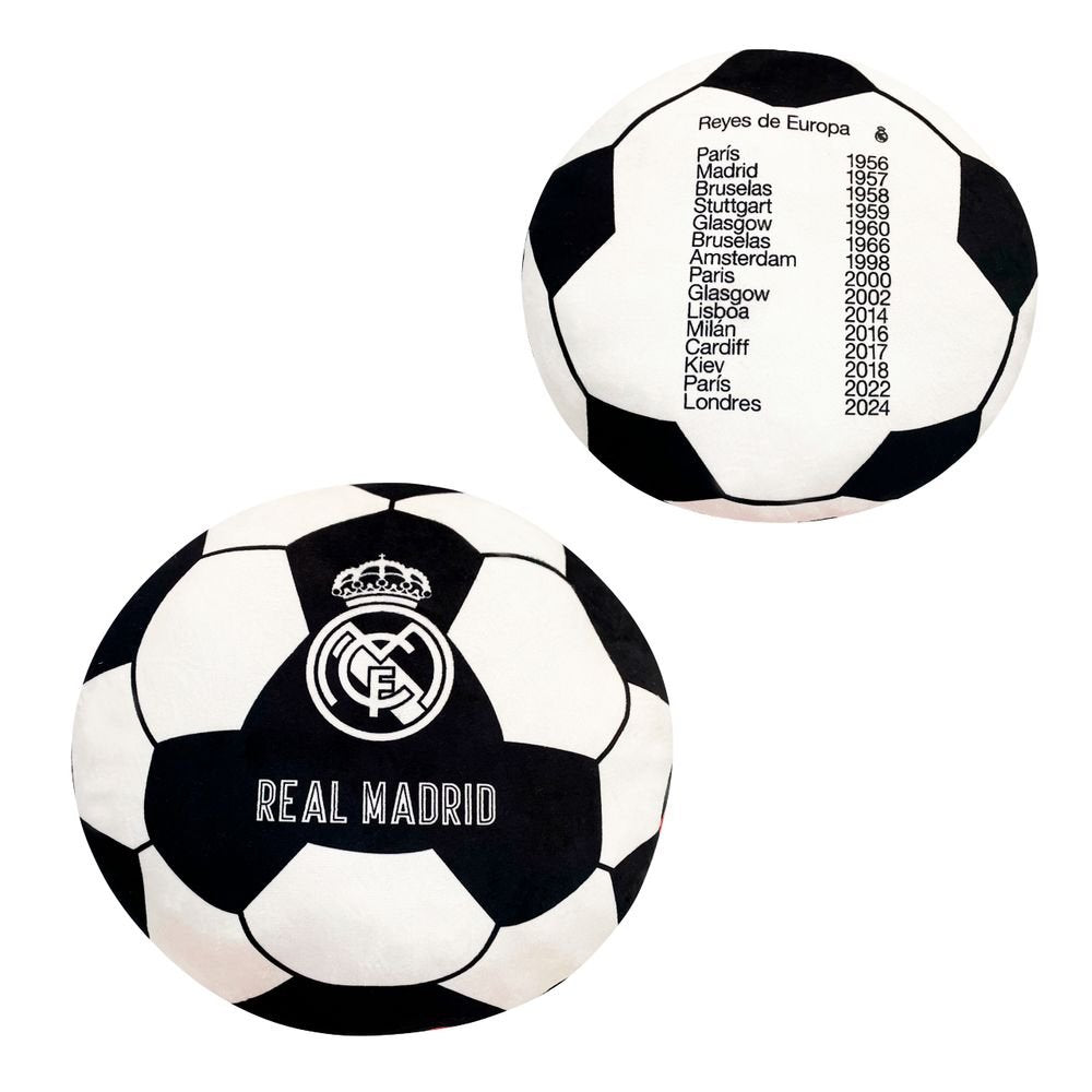 COJIN BALON REYES DE EUROPA REAL MADRID 40 CM | GRUPO MOYA PELUCHES S,L | 1 UNIDAD | 8435776000183