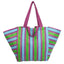 Bolso plástico reciclado doble asa rayas marca Dcasa