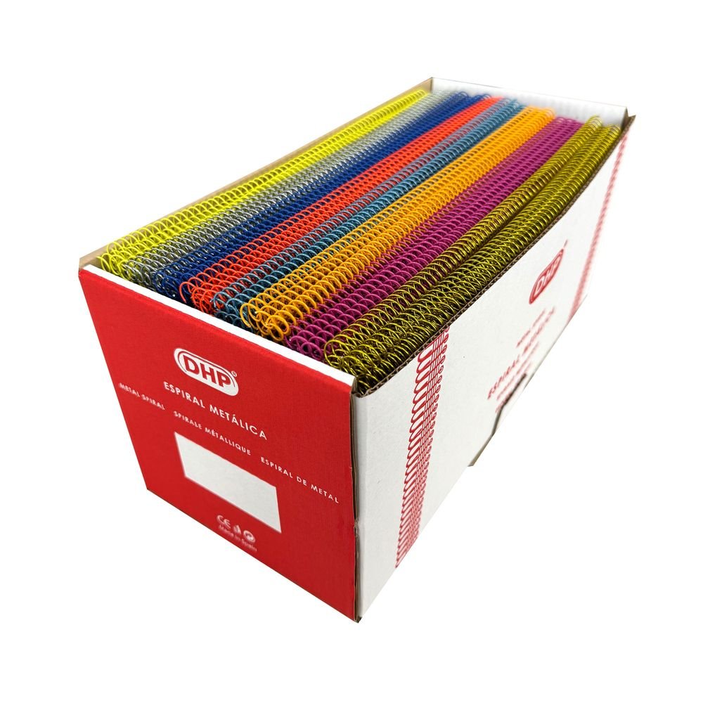 ESPIRAL METALICA 5:1 16 MM COLOR ESTANDAR Y ESPECIAL C/100 | 100 UNIDADES | (DHP COMERPA SLU)