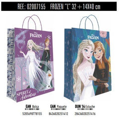 BOLSA REGALO PAPEL FROZEN DISNEY 14X32X40 ASA RETORCIDA SUR | ANDINA | 1 UNIDAD | 8436020251412