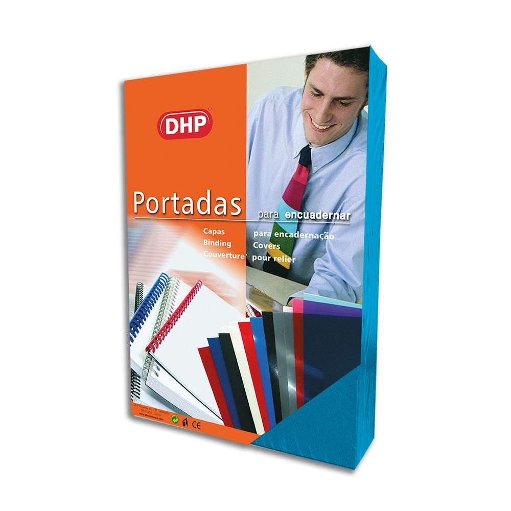 PORTADA GOFRADA PIEL Nº 8 1000 GR A4 30 AZUL FLUOR P/50 | 50 UNIDADES | (DHP COMERPA SLU)