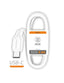Cable nylon USB-A a USB-C 1 m Blanco TECH ONE TECH