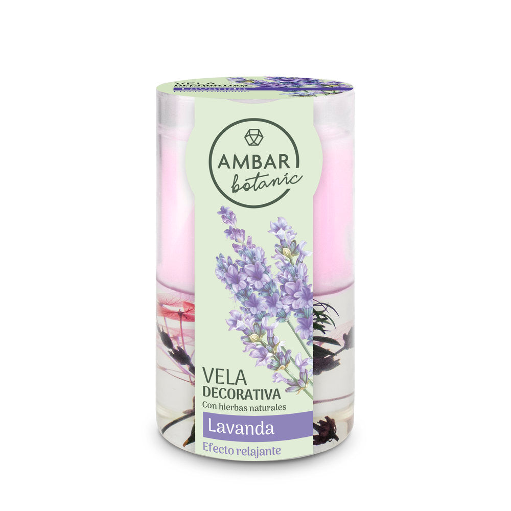 VELA CERA & GELATINA LAVANDA 130G AMBAR BOTANIC | AMBAR | ENVASE 8 UDS. UNIDAD | 28436559719319