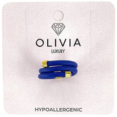 ANILLO STAR AZUL ADAPTABLE TERMINACIONES BAÑADAS ORO 24K | OLIVIA LUXURY | 1 UNIDAD | 8436589369740