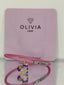 PULSERA FANTASY ROSA BRILLA CORAZON ADAPTABLE CON CHARMS | OLIVIA LUXURY | 1 UNIDAD | 8436589369948