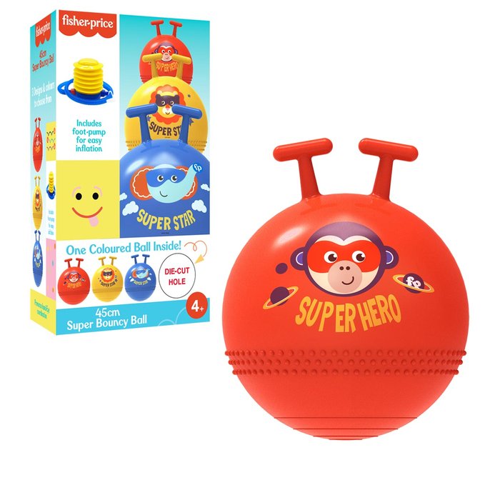 JUEGO SALTADOR ROJO 42CM CON HINCHADOR | FISHER-PRICE | 1 UNIDAD | 8436600330858