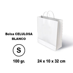 BOLSA CELULOSA S 24X10X32 100G BLANCO 25 UNIDADES | GRAFOPLAS | ENVASE 25 UDS. UNIDAD | 8436618710550