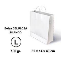 BOLSA CELULOSA L 32X14X40 100G BLANCO 25 UNIDADES | GRAFOPLAS | 1 UNIDAD | 8436618710796