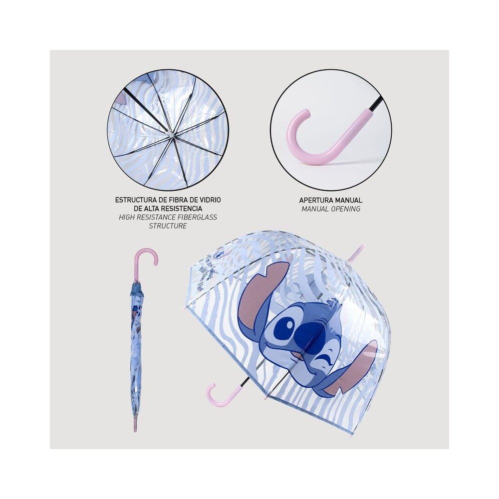 PARAGUAS MANUAL POE ADULTO STITCH | CERDA REGALO | 1 UNIDAD | 8445484395310