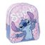 MOCHILA GUARDERIA 29X25CM CON REJILLA STITCH PINK FLOWERS | CERDA DISEÑO