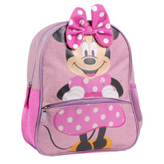 MOCHILA GUARDERIA MINNIE ROSA CON REJILLA CON LAZO 3D | CERDA DISEÑO