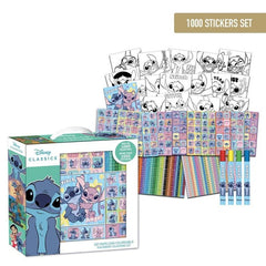 SET MEGA PACK STICKERS + SET DE COLOREAR 1000 PZS STITCH | CERDA REGALO | 1 UNIDAD | 8445484513295