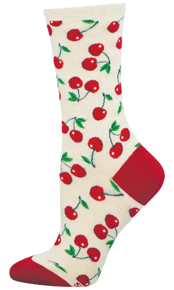 CALCETINES MUJER ALGODON CEREZAS 36-41 | SOCKSMITH | 1 UNIDAD | 8482920219588