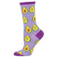 Calcetines de algodón media caña aguacate morado 36-41 SOCKSMITH