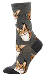 CALCETINES MUJER ALGODON CARA DE GATO 36-41 | SOCKSMITH | 1 UNIDAD | 8482920498082