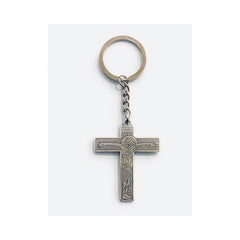 LLAVERO CRUZ FAMILIAS METAL BAÑO PLATA 50*40 | DE BUSSY | 1 UNIDAD | 8488000003733