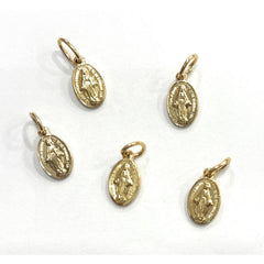 MEDALLA VIRGEN MILAGROSA METAL 11MM BAÑO CHAPADO EN ORO | DE BUSSY | ENVASE 5 UDS. UNIDAD | 8488000030456