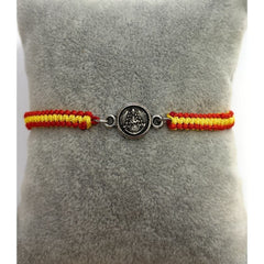 PULSERA VIRGEN ROCIO 10MM BAÑO PLATA MACRAME ESPAÑA | DE BUSSY | ENVASE 6 UDS. UNIDAD | 8488000031262