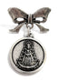 Pin Lazo Virgen Rocio Metal 22 mm Baño Plata DE BUSSY