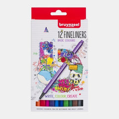 Rotulador Bruynzeel Punta Fina 12 Colores Estuche Carton | Talens España | Pack 1 Unidades
