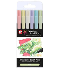 Rotulador Sakura Koi Color Brush 6 Colores Pastel | Talens España | Pack 1 Unidades