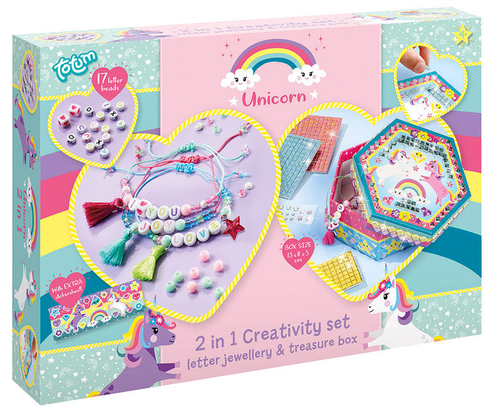 JUEGO CREA PULSERAS CON LETRAS Y JOYERO | TOTUM | 1 UNIDAD | 8714274071674