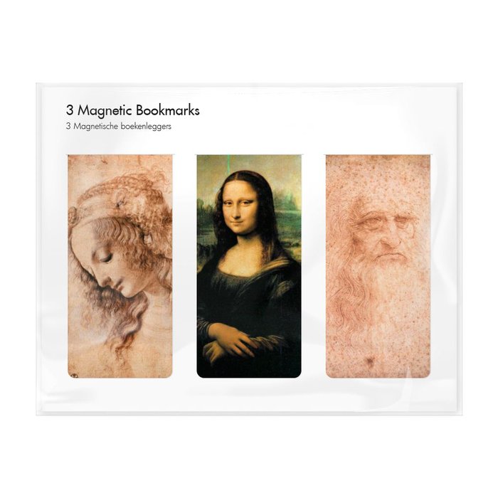 SET 3 MARCAPAGINAS MAGNETICOS LEONARDO DA VINCI | 1 UNIDADES | (WEBSHOP ARTE)