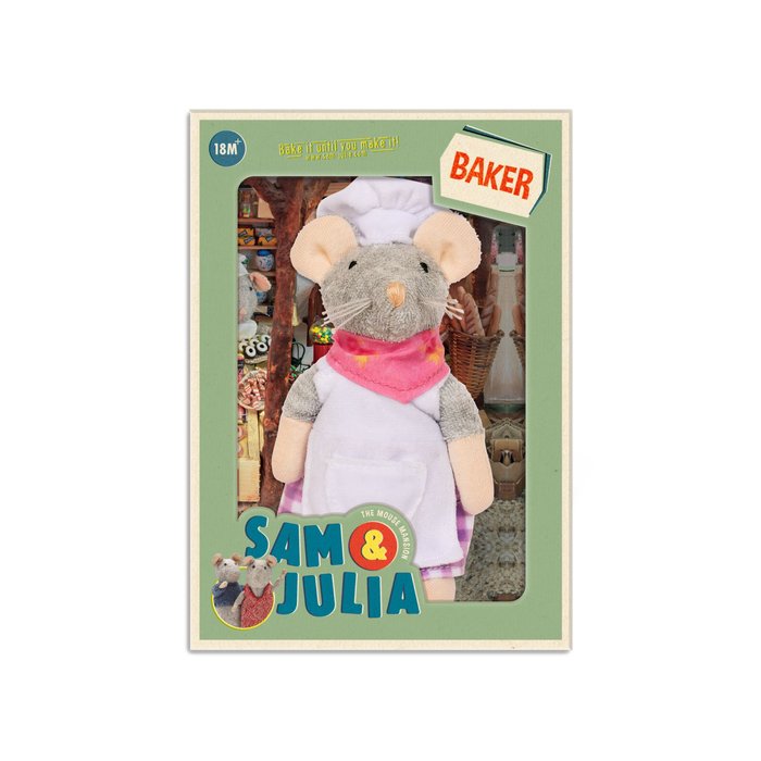 PELUCHE 13CM RATON PANADERO LA CASA DE LOS RATONES | THE MOUSE MANSION | 1 UNIDAD | 8720828124406