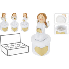 EXPOSITOR 12 VELAS CON ANGEL 5X12CM | KOOPMAN CHRISTMAS | ENVASE 12 UDS. UNIDAD | 8721037089906