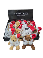 EXPOSITOR 20 OSOS DE PELUCHE 12CM COLGANTES | KOOPMAN CHRISTMAS | ENVASE 20 UDS. UNIDAD | 8721037575010
